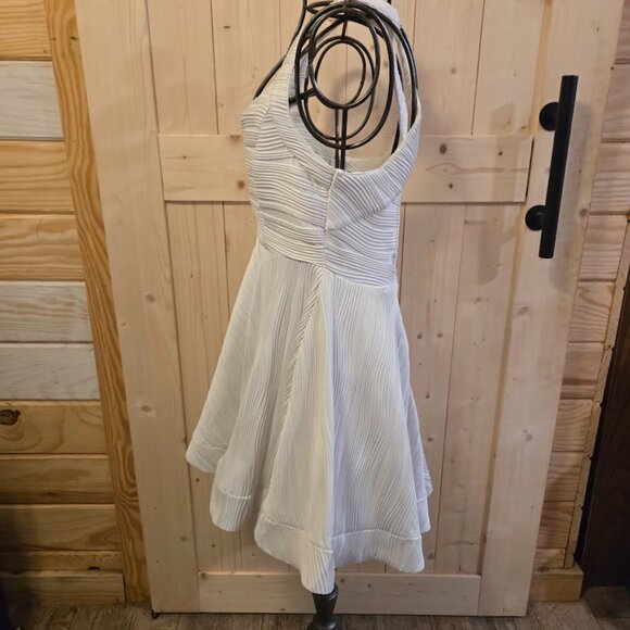 White Ribbed Halter Dress - Picture 4 of 8